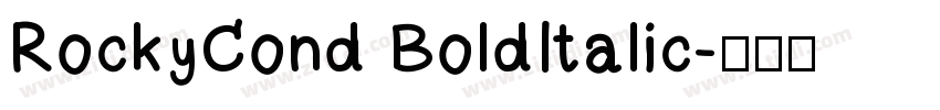 RockyCond BoldItalic字体转换